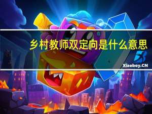 乡村教师双定向是什么意思