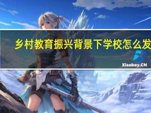 乡村教育振兴背景下学校怎么发展