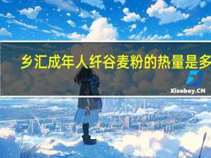 乡汇 成年人纤谷麦粉的热量是多少