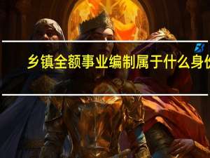 乡镇全额事业编制属于什么身份