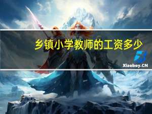 乡镇小学教师的工资多少