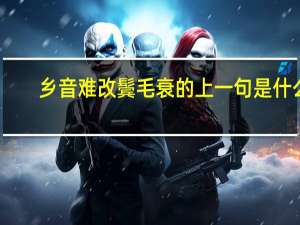 乡音难改鬓毛衰的上一句是什么