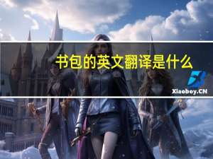 书包的英文翻译是什么