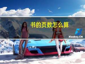 书的页数怎么算