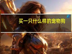 买一只什么样的宠物狗
