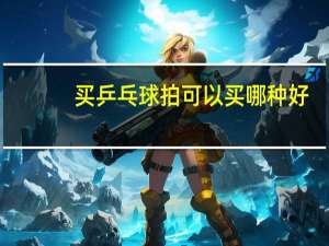 买乒乓球拍可以买哪种好