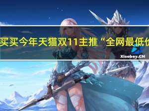 买买买 今年天猫双11主推“全网最低价”：10月24日晚8点开启