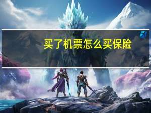 买了机票怎么买保险