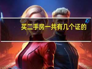 买二手房一共有几个证的，我怎么就一个房产证