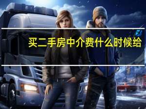 买二手房中介费什么时候给