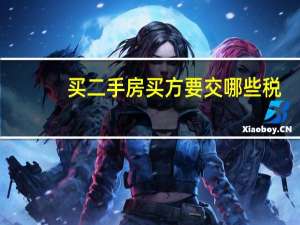 买二手房买方要交哪些税