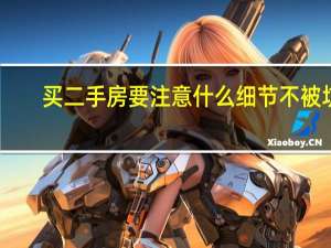 买二手房要注意什么细节不被坑