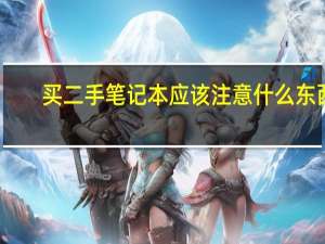 买二手笔记本应该注意什么东西..我对这个不是很熟悉