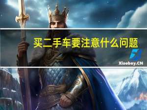 买二手车要注意什么问题