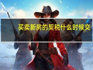 买卖新房的契税什么时候交
