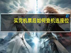 买完机票后如何登机选座位