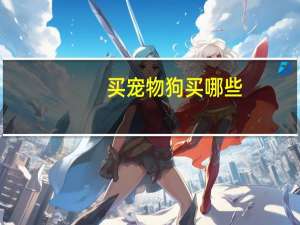 买宠物狗买哪些