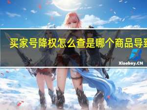 买家号降权怎么查是哪个商品导致的（买家号降权查询）