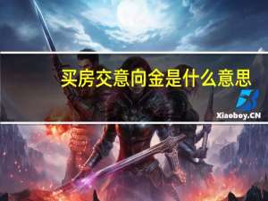 买房交意向金是什么意思