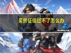 买房征信过不了怎么办