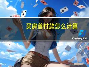 买房首付款怎么计算