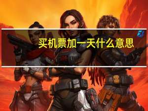 买机票加一天什么意思