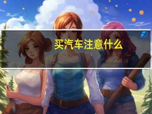 买汽车注意什么