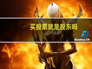 买股票就是股东吗