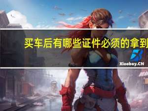 买车后有哪些证件必须的拿到