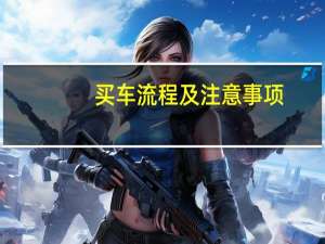 买车流程及注意事项（买车流程）