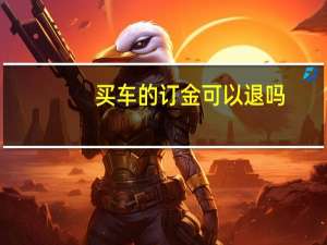 买车的订金可以退吗