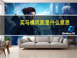 买马桶坑距是什么意思