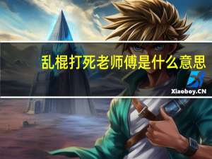 乱棍打死老师傅是什么意思