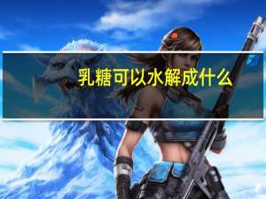 乳糖可以水解成什么