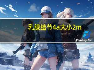 乳腺结节4a大小2m