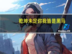 乾坤未定你我皆是黑马,胜负未分,你我都有可能什么意思