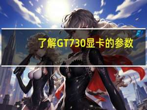 了解GT730显卡的参数