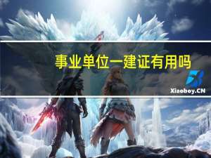事业单位一建证有用吗
