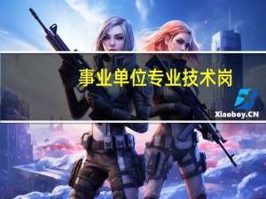 事业单位专业技术岗