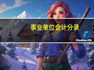 事业单位会计分录