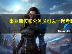 事业单位和公务员可以一起考吗