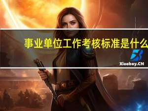 事业单位工作考核标准是什么