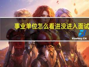 事业单位怎么看进没进入面试