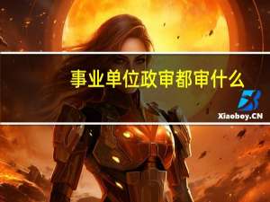事业单位政审都审什么