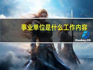 事业单位是什么工作内容