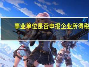 事业单位是否申报企业所得税