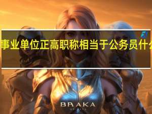 事业单位正高职称相当于公务员什么级别