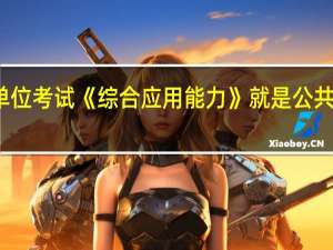 事业单位考试《综合应用能力》就是公共基础知识吗