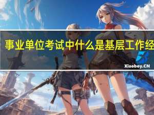 事业单位考试中什么是基层工作经验呢