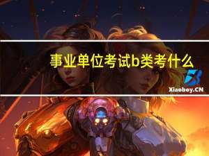 事业单位考试b类考什么